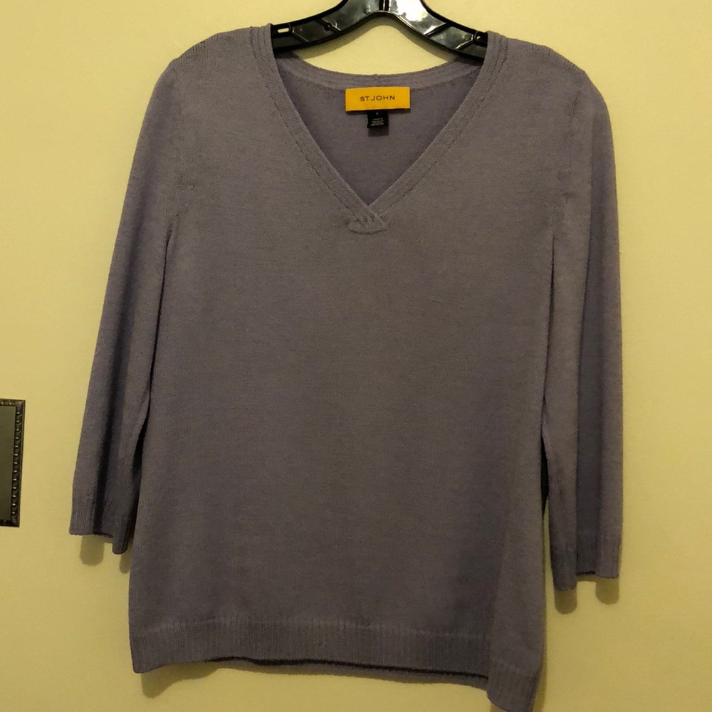 St. John 3/4 sleeve lavender sweater